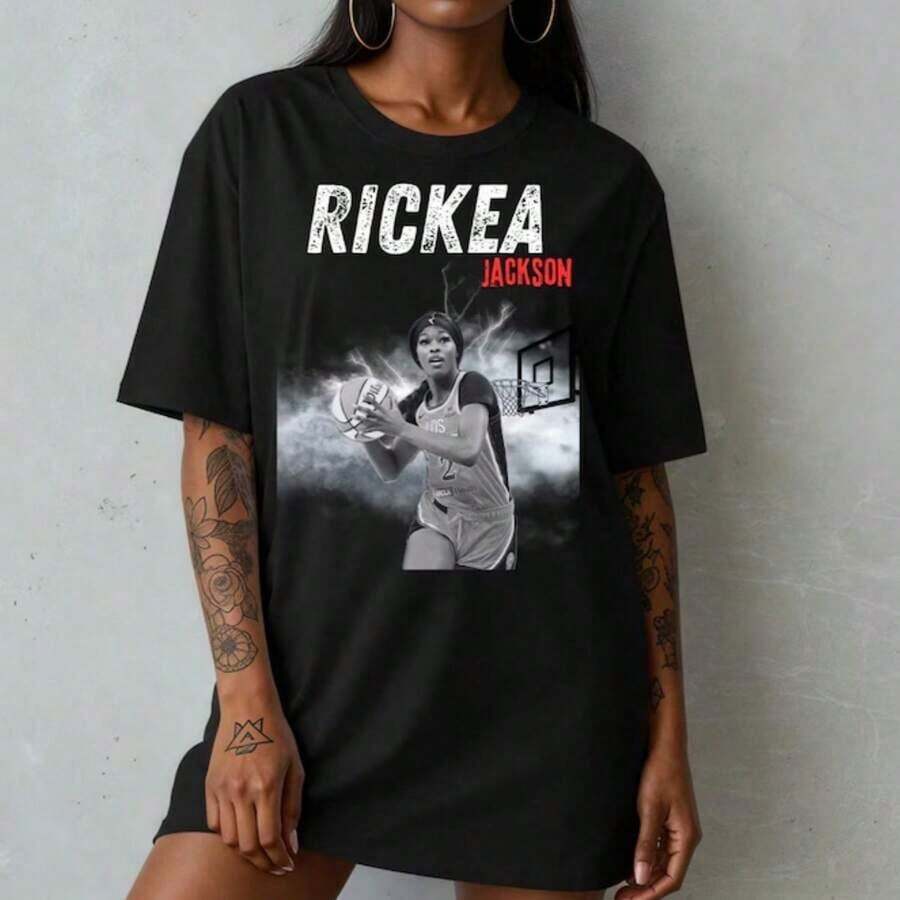 Retro Graphic T-Shirt Of The King Of Pop, Custom Print, Unisex, Vintage Urban Style, Loose Fit Cotton Short Sleeve Crew Neck T-Shirt, Blouses For Women. Casual Blouses For Ladies. - 黑色 9 - 查看 1