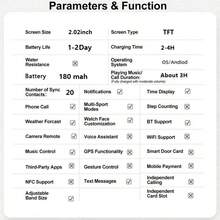 Smart Watch, Calories, Call Reminder, Alarm, Message Reminder, Weather, Photos, Sedentary Reminder Smart Bracelet Compatible With Android IOS - Multicolor - View 10