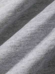 Camiseta de manga corta para mujer con ajuste holgado, estampado de letras, parches de encaje, de algodón transpirable, versátil para primavera/verano, camisetas gráficas oversize para mujer - Gris - Ver 7