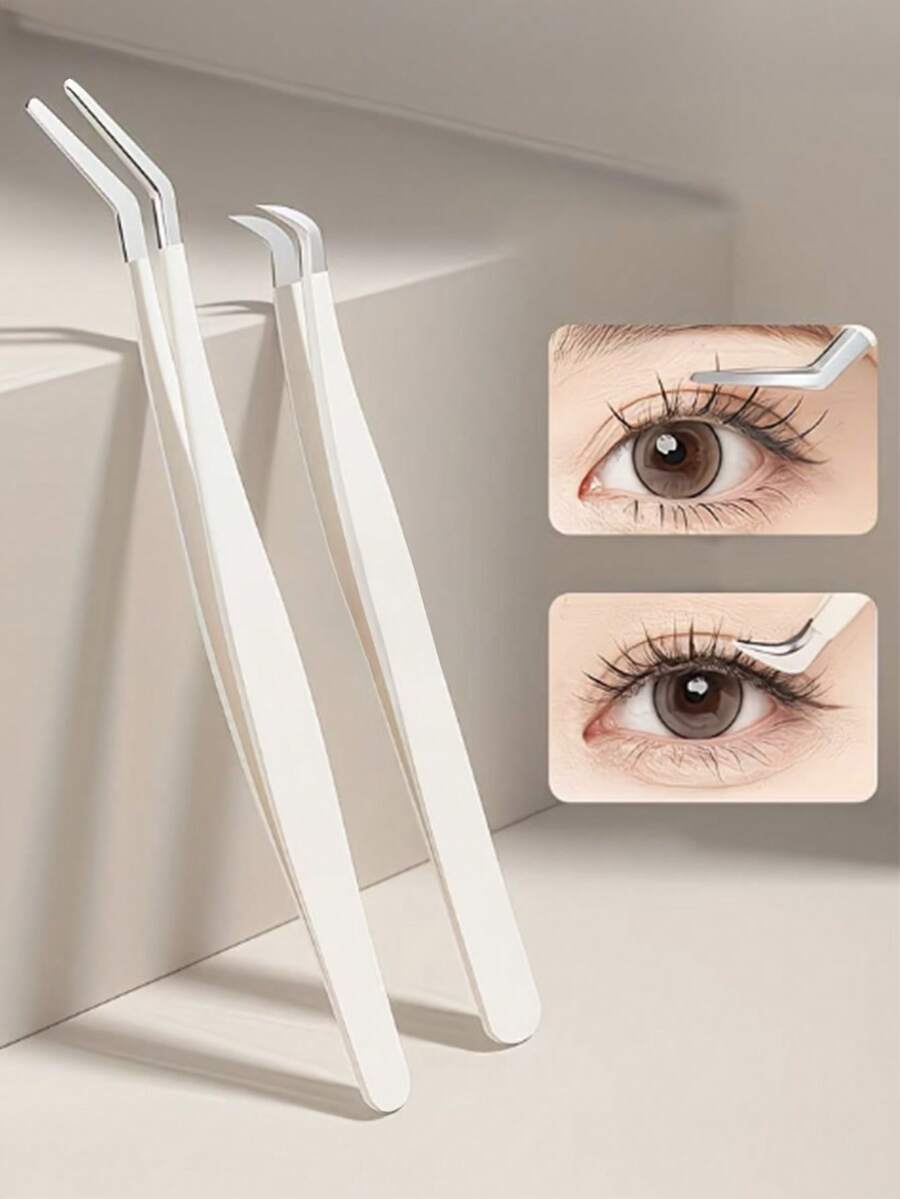 1 chiếc nhíp kẹp mi giả độ chính xác cao, dụng cụ nối mi chuyên nghiệp dành cho người mới bắt đầu và chuyên viên nối mi. - Nhiều màu - Xem 1