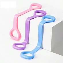 8-Inch Women's Resistance Band For Back Stretching And Shoulder Strengthening - An Excellent Back Slimming Tool For Home Use. Yoga Stretch Band With Thick Silicone And Enhanced Elastic Cord. - Multicolor - View 5