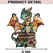 Colgante decorativo creativo de dragón, atraparayos de acrílico plano 2D, decoración de muebles única. - 1 - Ver 23
