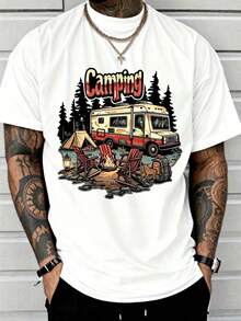 Men'S  Short-Sleeve Print Shirt - White - View 1