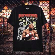 Floyd Mayweather T-Shirt | Boxing Legend Merchandise | Money Mayweather Apparel | Exclusive Gift For Combat Sports Fans - Black - View 7