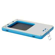 Non Slip Inflatable Air Dock Platform, Floating Island Raft With Rope Ladder, 6FT 7FT 8FT 10FT 12FT - 灰藍色 12 x 8 英尺 - 查看 9
