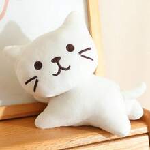 可爱极简猫咪毛绒玩具，柔软填充小猫玩偶，黑色、白色、橙色和灰色可爱毛绒玩具，送给爱猫人士的礼物 - 彩色 - 查看 16