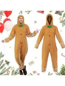 1 Bộ Trang Phục Người Bánh Gừng Cho Người Lớn, Trang Phục Người Bánh Gừng Giáng Sinh Unisex - màu nâu - Xem 14