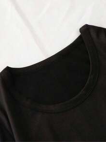 1 Pieza Moda Informal Para Hombres Y MujeresNuevas 1 pieza Mujeres Informal Elegante Manga corta Camiseta - Católico Tema Todo Es Católico En Español Camiseta Suave Transpirable Impreso Tee, Redondo Cuello Corto Mangas, Informal Moda Y2K Estilo, Transpirable Suéter Primavera Verano, Fácil Cuidado Rápido y versátil, fácil de combinar, adecuado para el uso diario, estilo urbano, conjuntos de vacaciones, conjuntos de fin de semana. - Negro - Ver 3