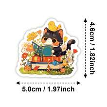 带来温馨猫咪魔法——50张猫咪贴纸，可爱书贴，猫咪图案贴纸，适用于手账、笔记本电脑和手工爱好者，返校季必备 - A - 查看 5