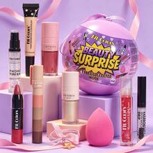 Fit Colors Beauty Surprise 化妝膠囊套組，全方位迷你化妝套裝，含口紅、遮瑕膏、睫毛膏與工具，便攜旅行用完整美妝禮盒，適合女性與女孩 - 彩色 - 查看 3