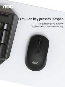 AOC 双模无线鼠标，支持蓝牙和 2.4G 连接，可充电，符合人体工学，静音设计，DPI 可调，适用于笔记本电脑、PC、MacBook、平板电脑及家用办公设备。 - 查看 5