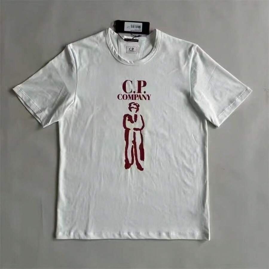 Nueva camiseta de manga corta para hombre para comercio exterior, top estampado juvenil para hombre, de moda y de manga corta. - Blanco - Ver 1