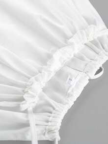 Women's Long French Style Dress Summer 2026, White Loose Fit, Halter Neck, A-Line Style, Exclusive Design - 白色 - 查看 8