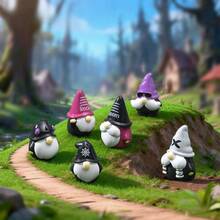 Cute And Adorable Wizard Gnome Miniature Model, Whimsical Style, Suitable For Micro Landscape Glass Containers, Magical Forest Path Scene Decoration, Decorative Crafts - 6 Items - View 8