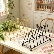 1pc Metal Nail Polish Storage Rack, Multi-Compartment Nail Art Stamping Plate Storage Box, Nail Art Album Work Box, Nail Salon Polish Color Card Display Holder - Multicolor - View 9