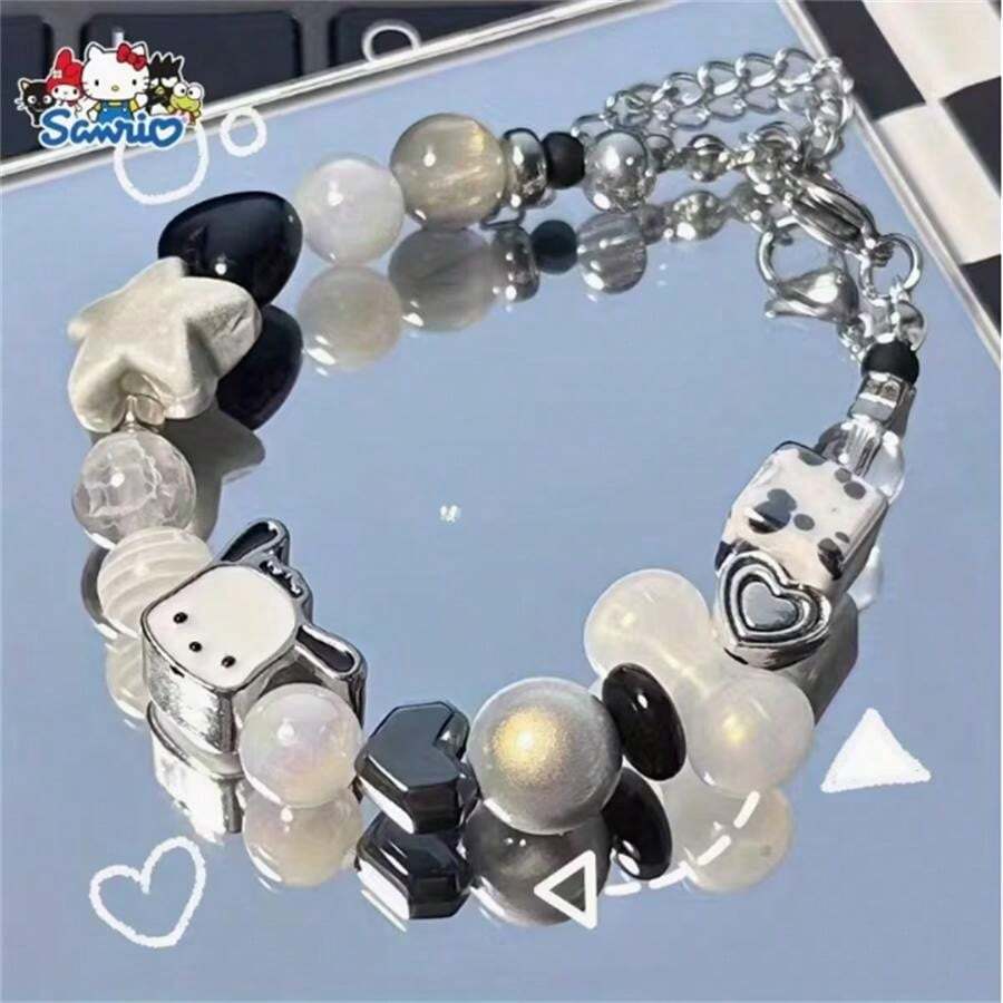Vòng tay hình chó Pachimari của SANRIO, vòng tay chuông thủ công dễ thương, món quà anime Kawaii hoàn hảo dành cho bạn thân, quà sinh nhật và quà Valentine. - Xem 1