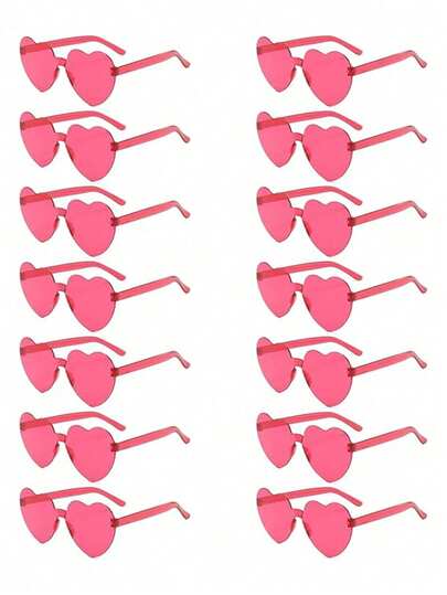 1/2/4/8 piezas Gafas con forma de corazón, Gafas de fiesta con forma de corazón a la moda, Accesorios de playa, Adecuado para boda, fiesta de cumpleaños, viaje, despedida de soltera, regalos de dama de honor