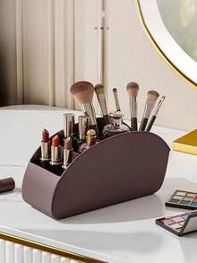 5-Slot Remote Control Organizer Tray, Multifunctional Desktop Storage Box, Makeup Organizer - Remote Control Holder Suitable For TV, Media Players, Pens, Glasses And Small Items - Space-Saving Desktop And Bedside Caddy (For Office) - Multicolor - View 6