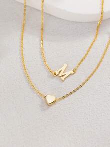 Dây chuyền mặt dây chuyền hình trái tim khắc chữ theo yêu cầu, quà tặng Ngày Valentine, quà tặng Ngày của Mẹ, quà sinh nhật, quà kỷ niệm, quà tặng bạn bè, quà tốt nghiệp, quà Giáng sinh, quà tặng gia đình cao cấp. - phong cách 1 - Xem 6