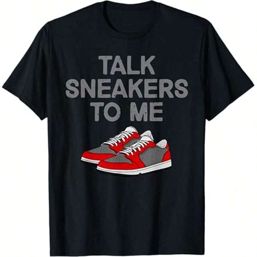 DopeSkillss Short-Sleeved Graphic T-Shirt, Urban Style, Hip Hop, , Unisex, T-Shirts To Match The Color Of The Sneakers, Real Lover, 100% Cotton. - 黑色 13 - 查看 1
