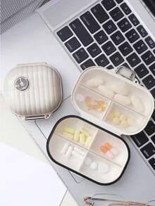 7-Day Waterproof Pill Organizer Box, Mini Plastic Pill Box With Pill Cutter, Random Color And Style, Portable Medication Storage Box - Multicolor - View 6