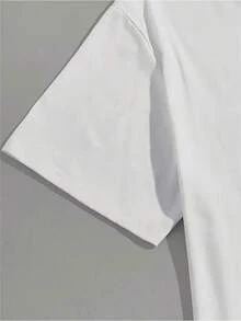 Camiseta de Tela Suave: 1 pieza de camiseta de manga corta con cuello redondo para mujer de talla grande, camiseta azul con estampado de peces y corazones, con un diseño de pez sonriente y temática náutica, 100% transpirable, ropa de playa lavable a máquina, adecuada para todas las estaciones y uso diario. Camiseta de moda. - Blanco - Ver 4