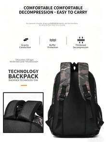 Ba lô chiến thuật rằn ri dành cho nam, ba lô bền chắc dung tích lớn, túi đựng laptop nhiều ngăn dành cho học sinh, túi du lịch ngoài trời. - Nhiều màu - Xem 7