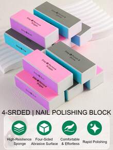 15/10/5/3/2pcs 4-In-1 Nail Buffing Blocks: Upgraded Multi-Sided Buffing And Polishing Files - One-Step Buffing, Smoothing, And Polishing. Essential Home Tool For Beginners And DIY Nail Enthusiasts. - Multicolor - View 3
