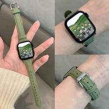 BEIMUSON 超薄真皮質感錶帶，適用於 38mm、40mm、41mm、42mm、44mm、45mm、46mm、49mm，由超纖 PU 合成皮革材質製成，適合 Ultra SE 系列 11/10/9/8/7/6/5/4/3/2/1 - 彩色 - 查看 5