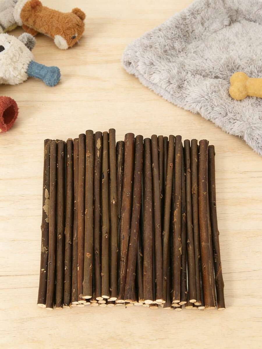 有機柳木咀嚼棒，適合小型動物，可緩解牙齒磨損與無聊，適用於兔子、倉鼠、松鼠 - 查看 1