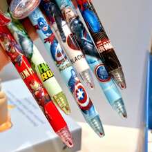 3 piezas Bolígrafo decorativo de la serie de héroes populares Araña roja y negra, bolígrafo de gel retráctil con dije, bolígrafo de escritura suave para estudiantes y adultos - Multicolor - Ver 5
