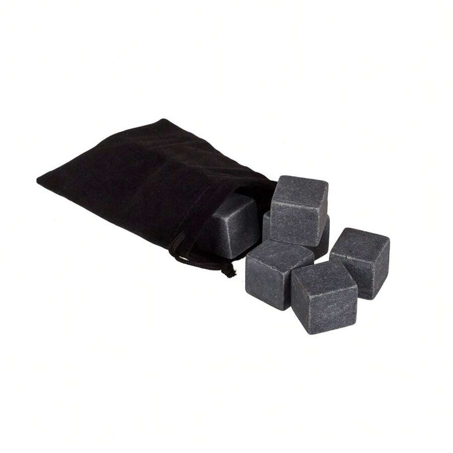 Avilia Set 6 Pietre Refrigeranti Di Steatite Per Whisky - Grigio Scuro - Visualizzare 1