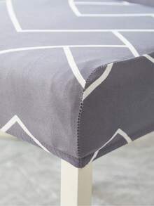 1/4/6 piezas Fundas elásticas para sillas de comedor con estampado geométrico, fundas adecuadas para decoración del hogar, hotel, restaurante y fiesta - Multicolor - Ver 6