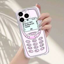 Phone Case - Retro Pink Design, Transparent TPU Case, Fits Phone Cases And - 無色 - 查看 2