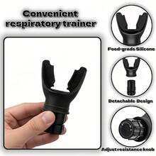 Medical-Grade Silicone Resistance Breathing Trainer, Adjustable Intake Valve, Portable For Athletes, Post-COVID Recovery & Breathwork - Black, White, Blue, Red - Multicolor - View 7