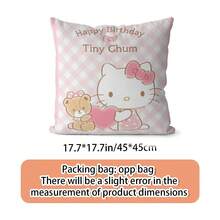 Vỏ gối tựa Sanrio Hello Kitty họa tiết caro pastel, với nền hồng ngọt ngào và nhân vật cầm bóng bay hình trái tim. Được làm từ vải mềm, bền với hình in sống động, chống phai màu, những vỏ gối này mang lại vẻ vui tươi, quyến rũ cho không gian sống, phòng ngủ hoặc các buổi tiệc theo chủ đề. - Nhiều kiểu dáng - Xem 7