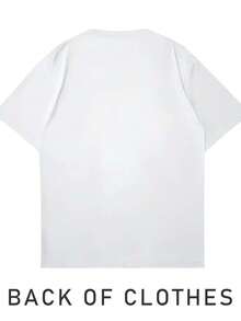 Camiseta Casual de Corte Holgado para Mujer con Estampado de Estrella Rosa y Meteoro, Transpirable y Cómoda, Manga Corta, Cuello Redondo, con Frase Inspiradora "Una Mente Tranquila", Algodón Suave, Perfecta para Uso Diario y Estilo Coqueta Urbano - Blanco - Ver 3