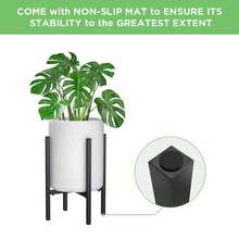 1pc Cross-Shaped Expandable Flower Pot Stand, Detachable, Indoor Living Room Floor Balcony Plant Pot Holder - Black - View 7
