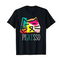 Camiseta unisex de manga corta, Artista I Profesor de Arte I Picassó I Camiseta divertida de gato abstracto, camisetas para hombre, Spiderman, , camisetas para mujer, romwe hombre, boho chic, regalos para profesores, camisetas para mujer, atuendos curvos para hombre, y2k - Negro - Ver 1