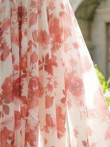 Falda de línea A floral elegante para mujer, de verano - Multicolor 8 - Ver 3