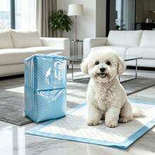 Upgraded All-Season Pet Pee Pads, Soft Breathable & Super Absorbent, Suitable For Indoor & Outdoor Use, Easy Solution For Pet Potty Training - 50 M-size Pet Pee Pads - View 2