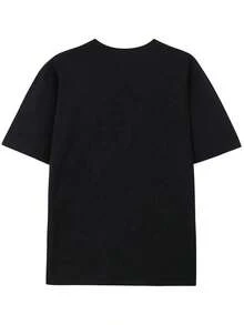 Plus Size Women's Short-Sleeved Casual T-Shirts, African Style Single Tee With The Phrase "Juneteenth Is My Independence Day", Everyday Casual Wear, Daily Activewear. | Comfortable Fit - 黑色 - 查看 2