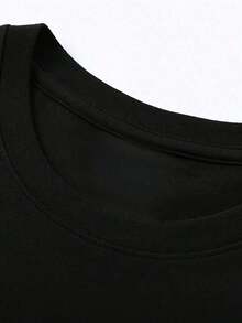 Solt 1pscNo soy solo una tía, también soy madrina.Camiseta de mamá, ropa para todas las estaciones, negro 100% 180G peso pesado, tallas S - Xxl100%cotton graphic - Negro - Ver 3