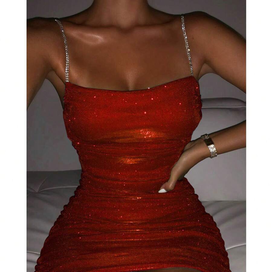 Women Maxi Dresses - Burgundy - View 1