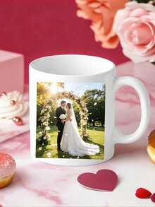 11oz Personalized Photo Mug, Customized Coffee Cup, Personalized Water Bottle, Customized Photo Mug, Personalized Photo, Mom Photo Mug, Mug With Photo And Text, Personalized Photo Coffee Cup, Photo Mug, Customized Name Mug, Perfect Gift For Family And Friends, Suitable For Any Special Occasion, Valentine's Day Gift, Gift For Her, Gift For Him, Gift For Friends, Home Decor, Personalized Gift, Christmas Decor - Multicolor - View 3