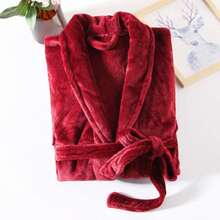 1 pieza Bata de franela, ropa de estar cómoda y suave para el dormitorio, el baño, la piscina, vuelta al colegio - Burdeos - Ver 19