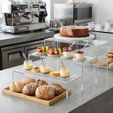 5-Tier Transparent Acrylic Cupcake Stand, Dessert Display Stand, Transparent Display Stand, Rectangular Widened Layered Display Stand, Elegant Tiered Dessert Display Tree, Desktop Display Stand, Used For Dessert Display, Cake Display At Parties, Birthday Party, Wedding Table Decor, BabyShower - Multicolor - View 6