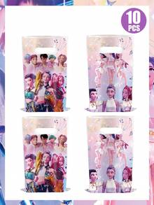 Hasbro 主题：吸血鬼少女组合塑料礼品手提袋，小糖果巧克力饼干包装袋，带提手派对礼品袋，生日、节日和婚礼派对礼品包装用品，婚礼装饰，婚礼派对用品，新娘礼物及回礼，生日、夏季节日礼品手提袋 - 多款 - 查看 8
