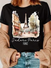 Women T-Shirts - Black - View 1