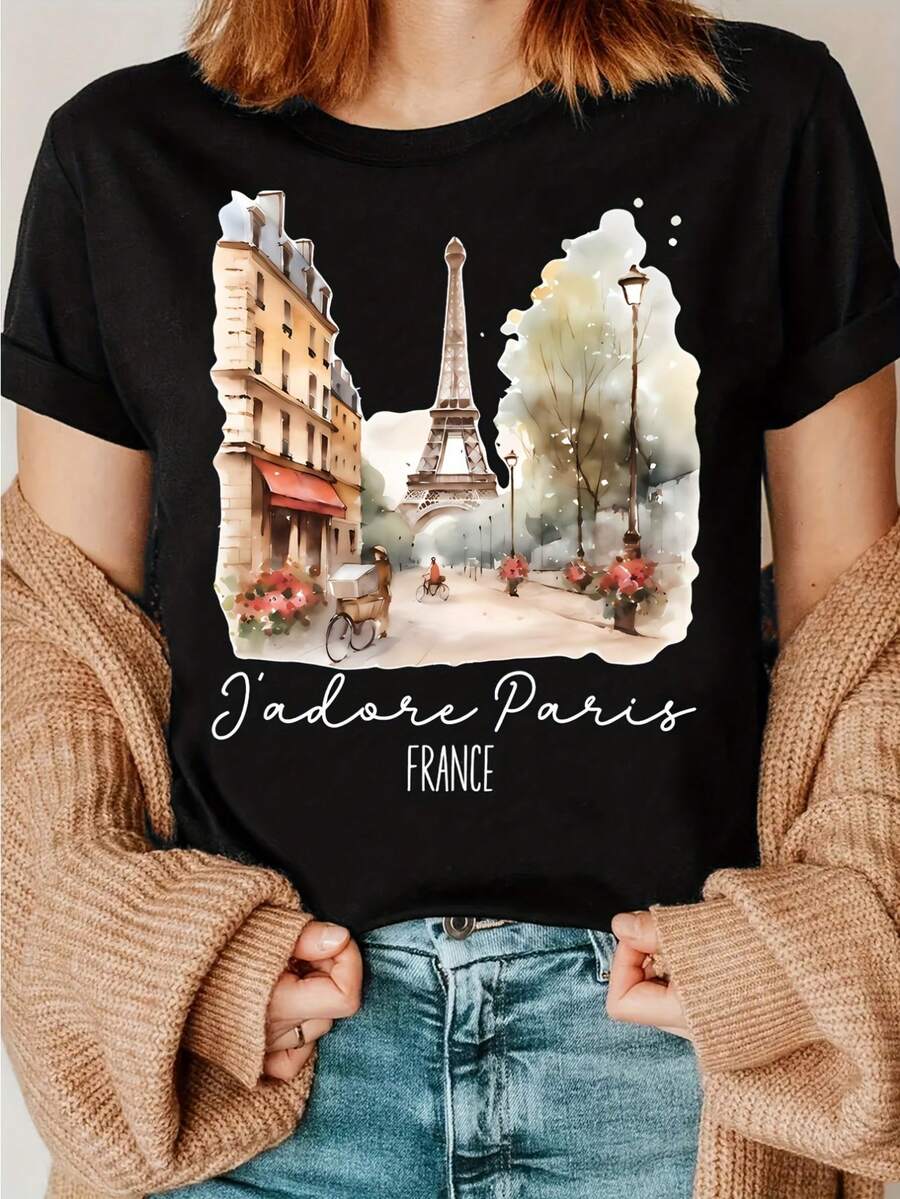 Women T-Shirts - Black - View 1